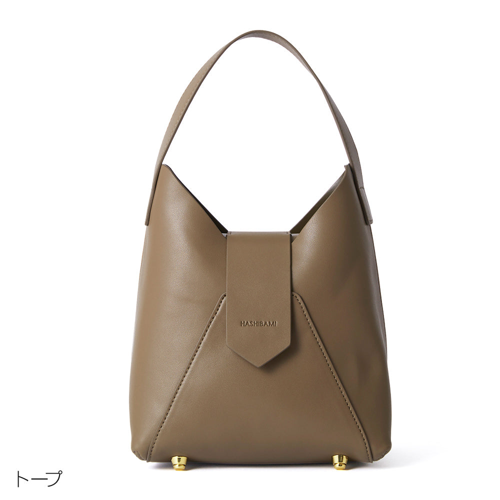 【Ha-1809-909 フェズ ワンハンドルバッグ】トープ
