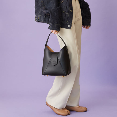 【Ha-1809-909 フェズ ワンハンドルバッグ】ブラック