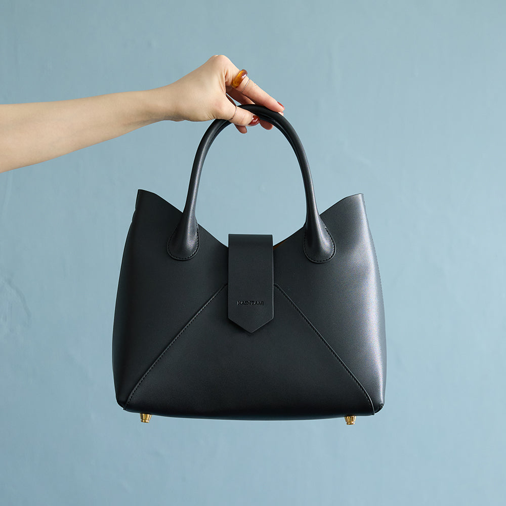 【Ha-2504-100 フェズ ハンドバッグ】ブラック