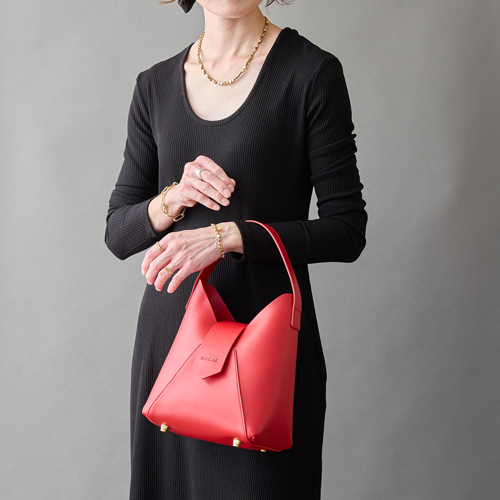 【Ha-1809-909 フェズ ワンハンドルバッグ】レッド