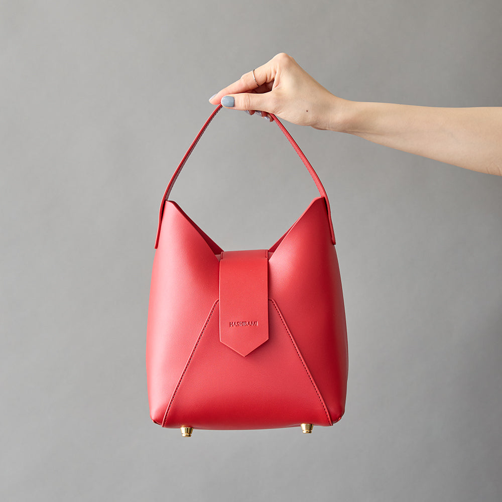 【Ha-1809-909 フェズ ワンハンドルバッグ】レッド
