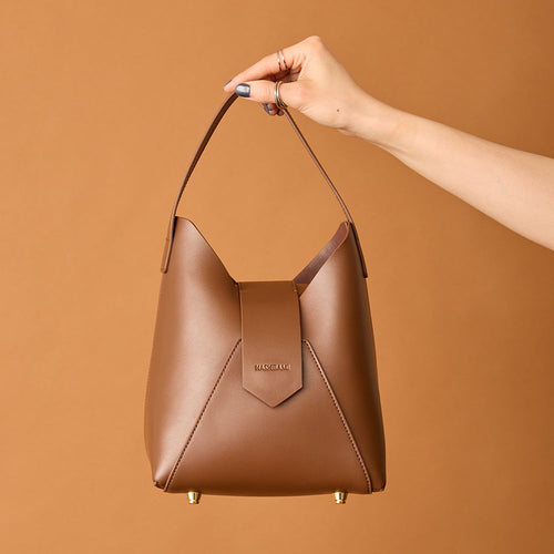 【Ha-1809-909 フェズ ワンハンドルバッグ】ダークブラウン