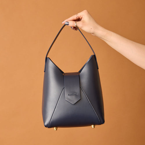 【Ha-1809-909 フェズ ワンハンドルバッグ】ネイビー