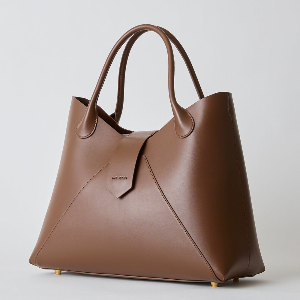 【Ha-2504-101 フェズ ヨコナガ A4バッグ】ダークブラウン