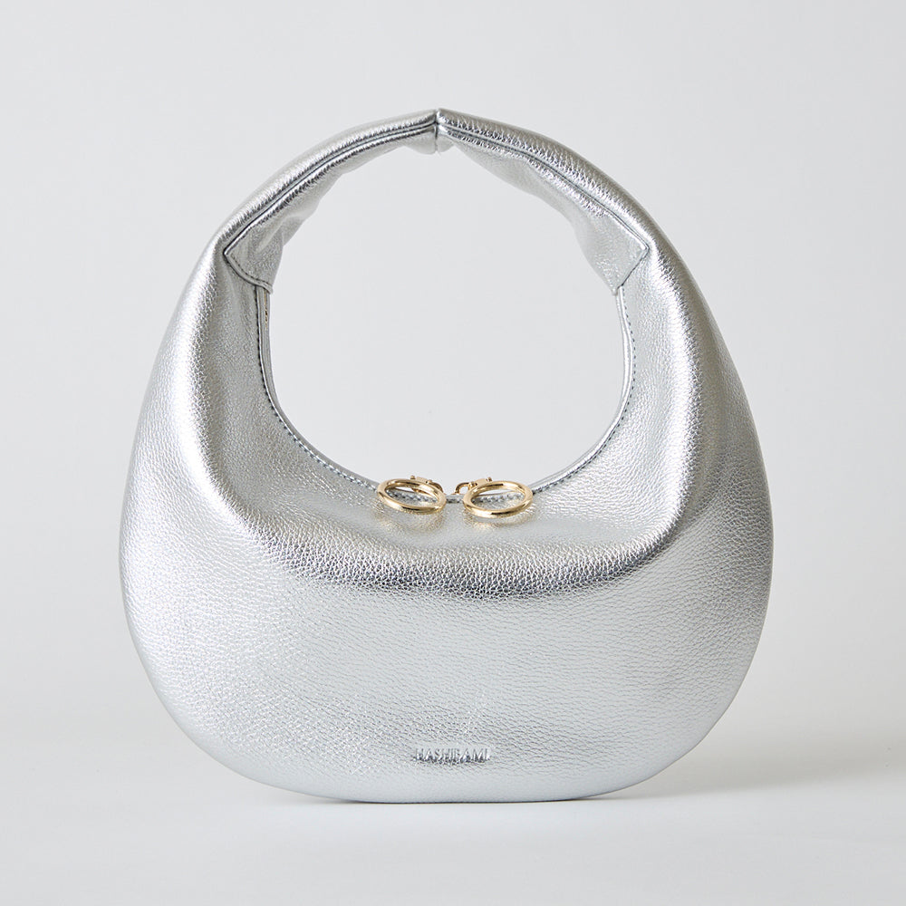 【Ha-2504-110 HB ラウンドバッグ】シルバー