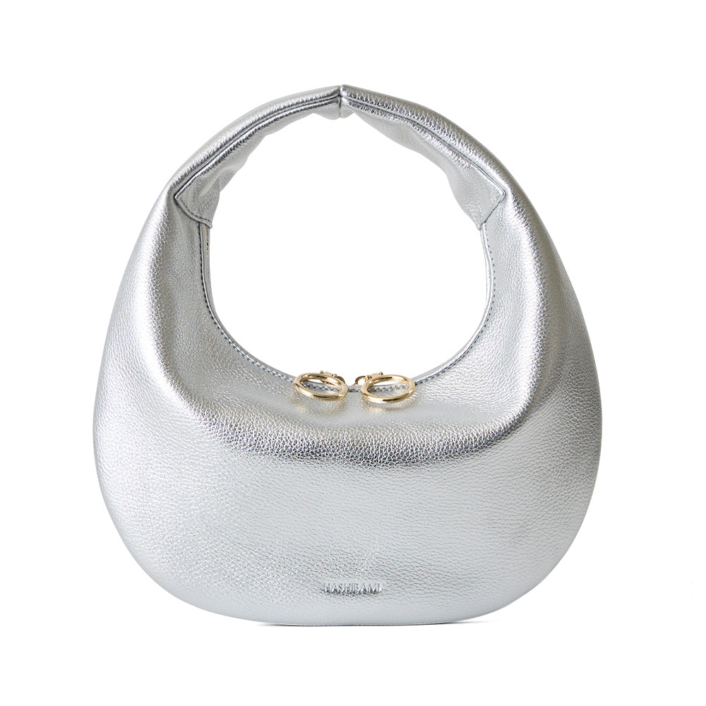 【Ha-2504-110 HB ラウンドバッグ】シルバー