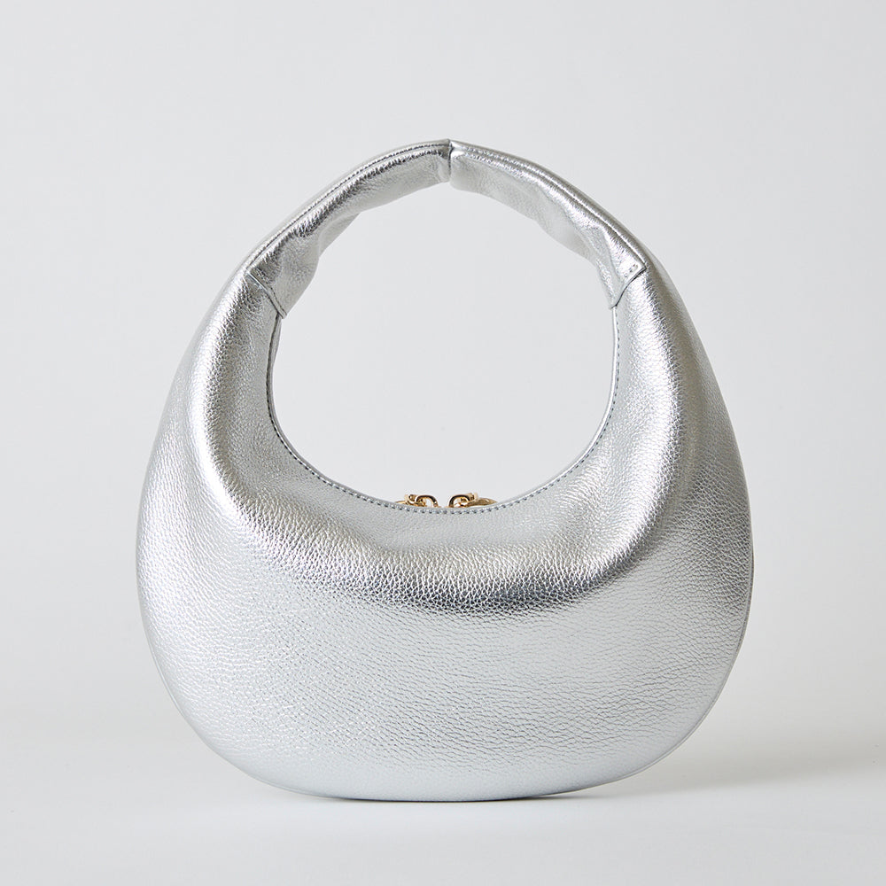 【Ha-2504-110 HB ラウンドバッグ】シルバー