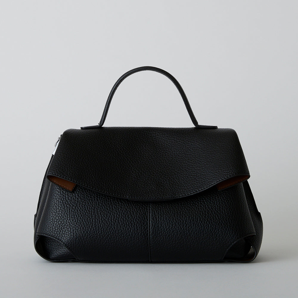 【MUR25006 フェミニンフラップ2WAYバッグ】ブラック