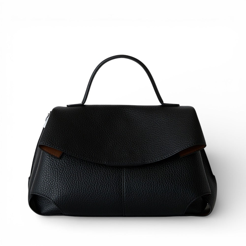 【MUR25006 フェミニンフラップ2WAYバッグ】ブラック